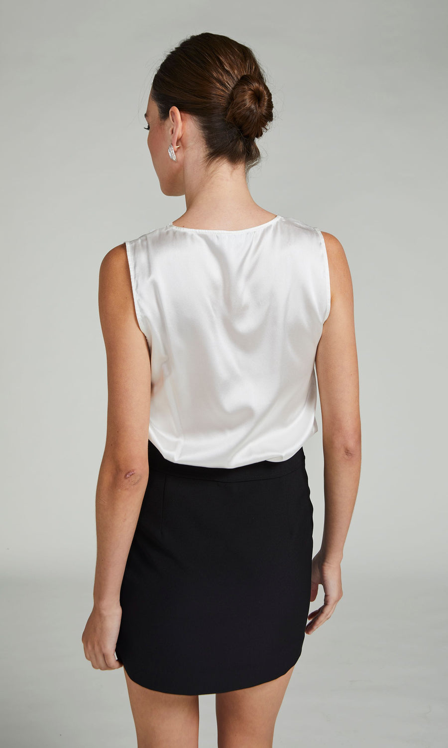 Aida Lace Tank - White/White