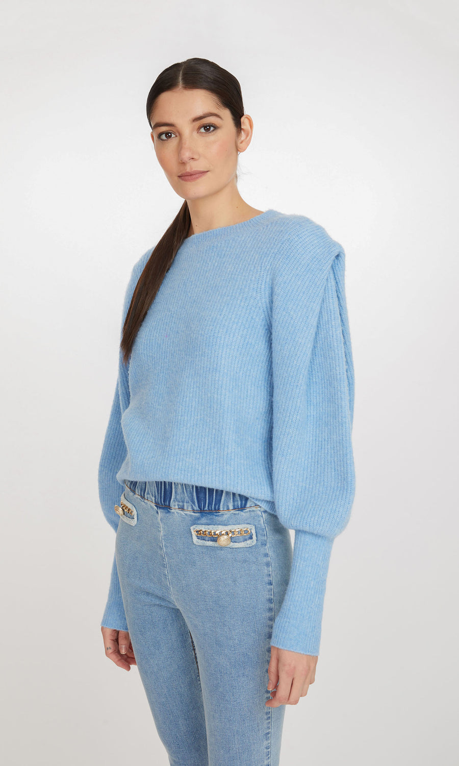 Britney Sweater - Heather Blue
