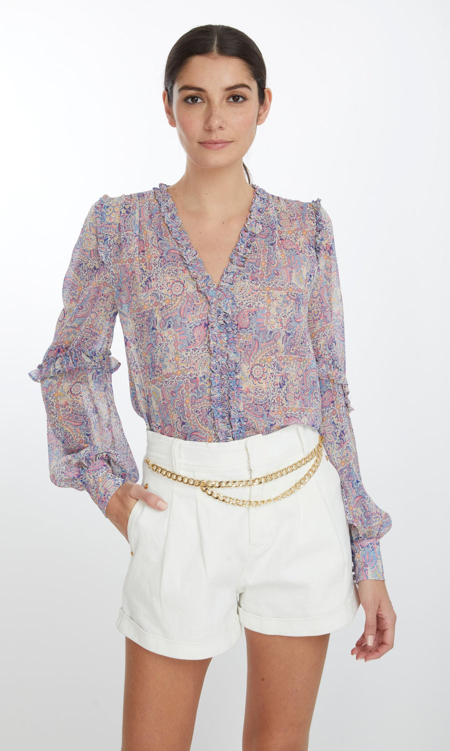 Elena Mosaic Blouse - Mosaic Paisley
