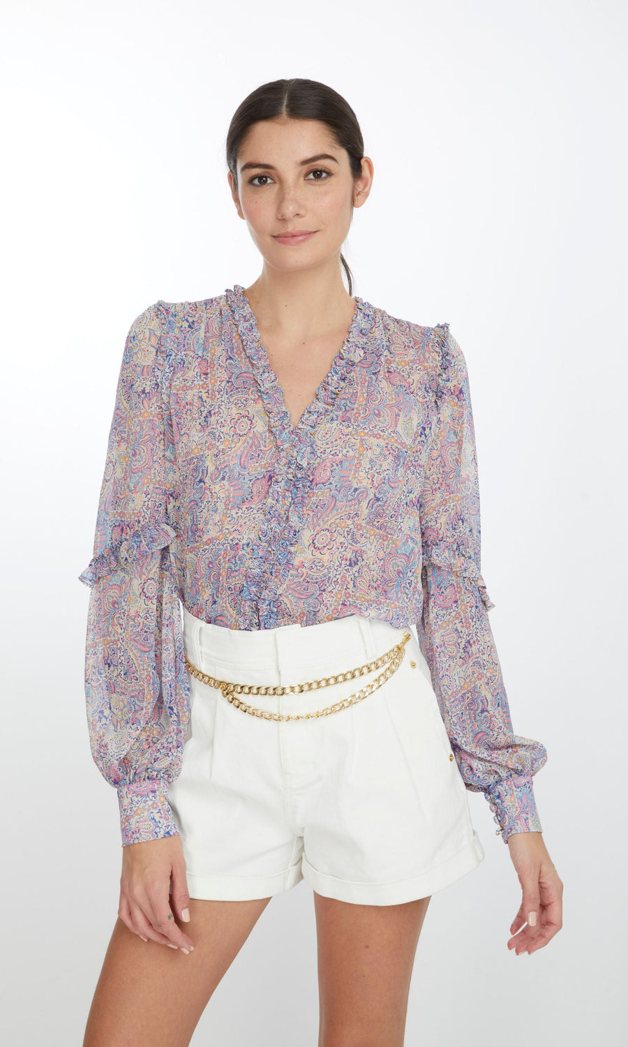 Elena Mosaic Blouse - Mosaic Paisley
