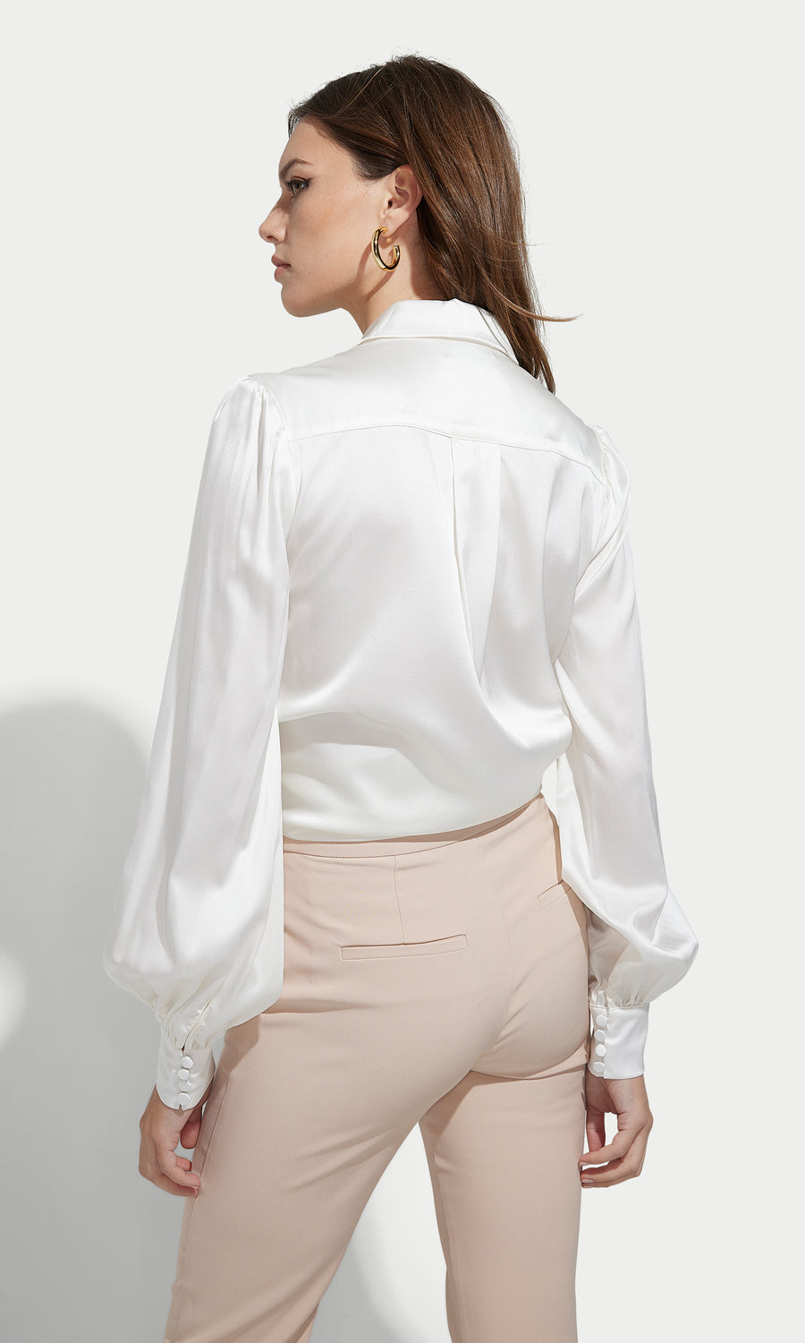 Emory Tie Front Blouse - White 
