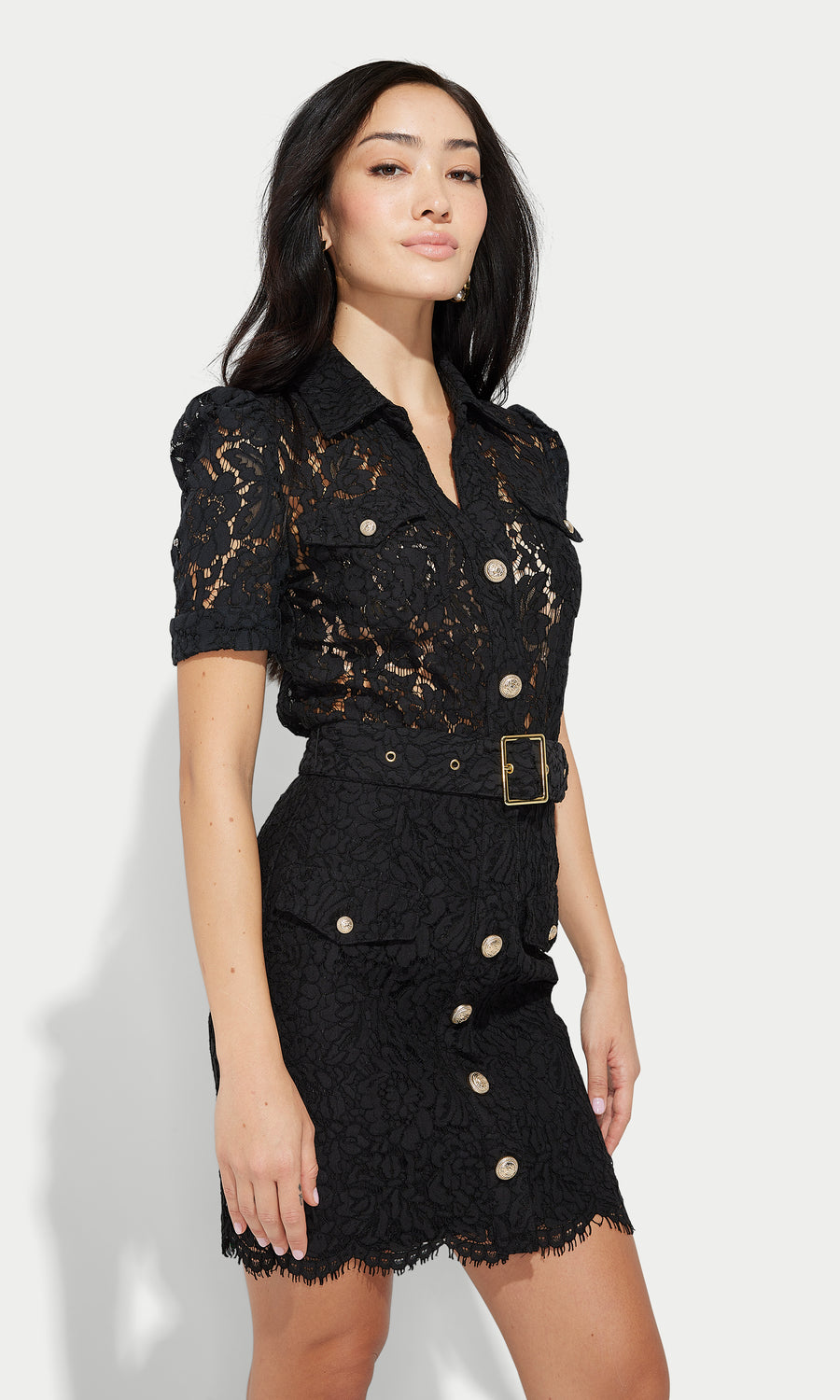 Gilian Lace Dress - Black