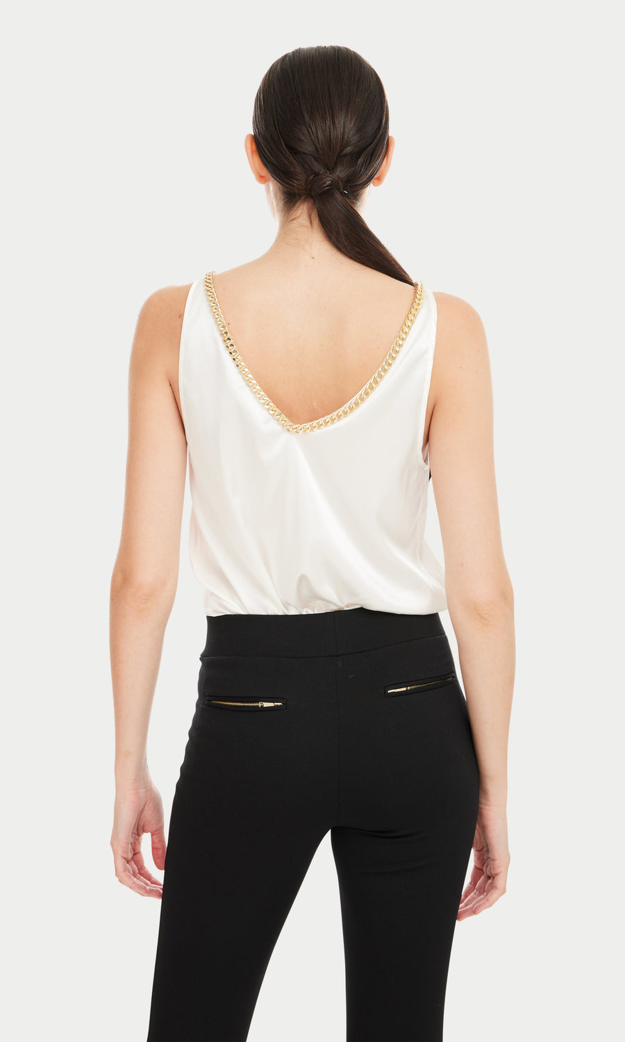 Dallas Chain Tank - White