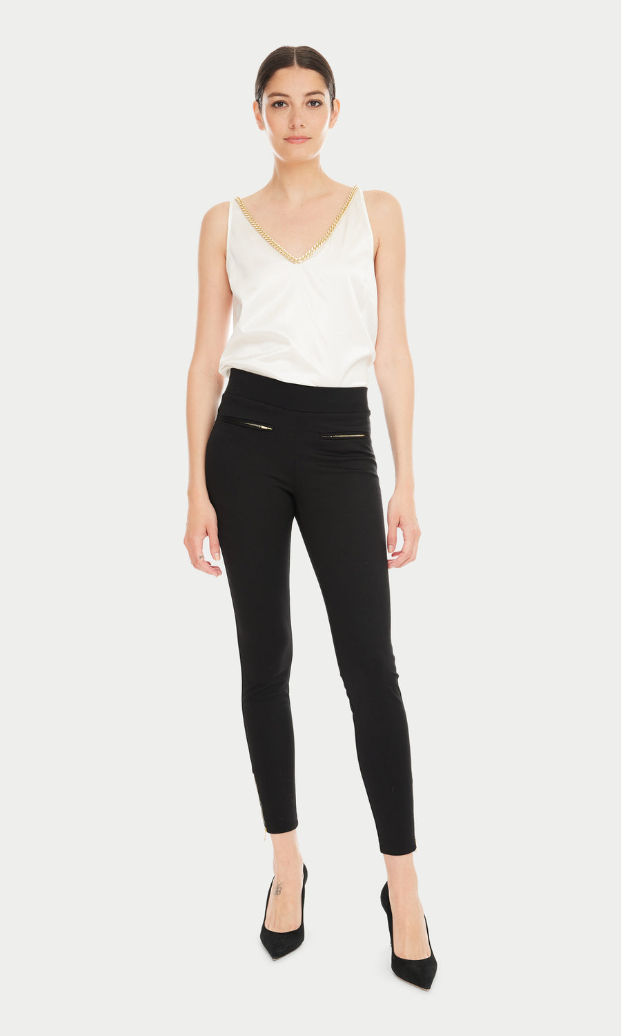 Dallas Chain Tank - White