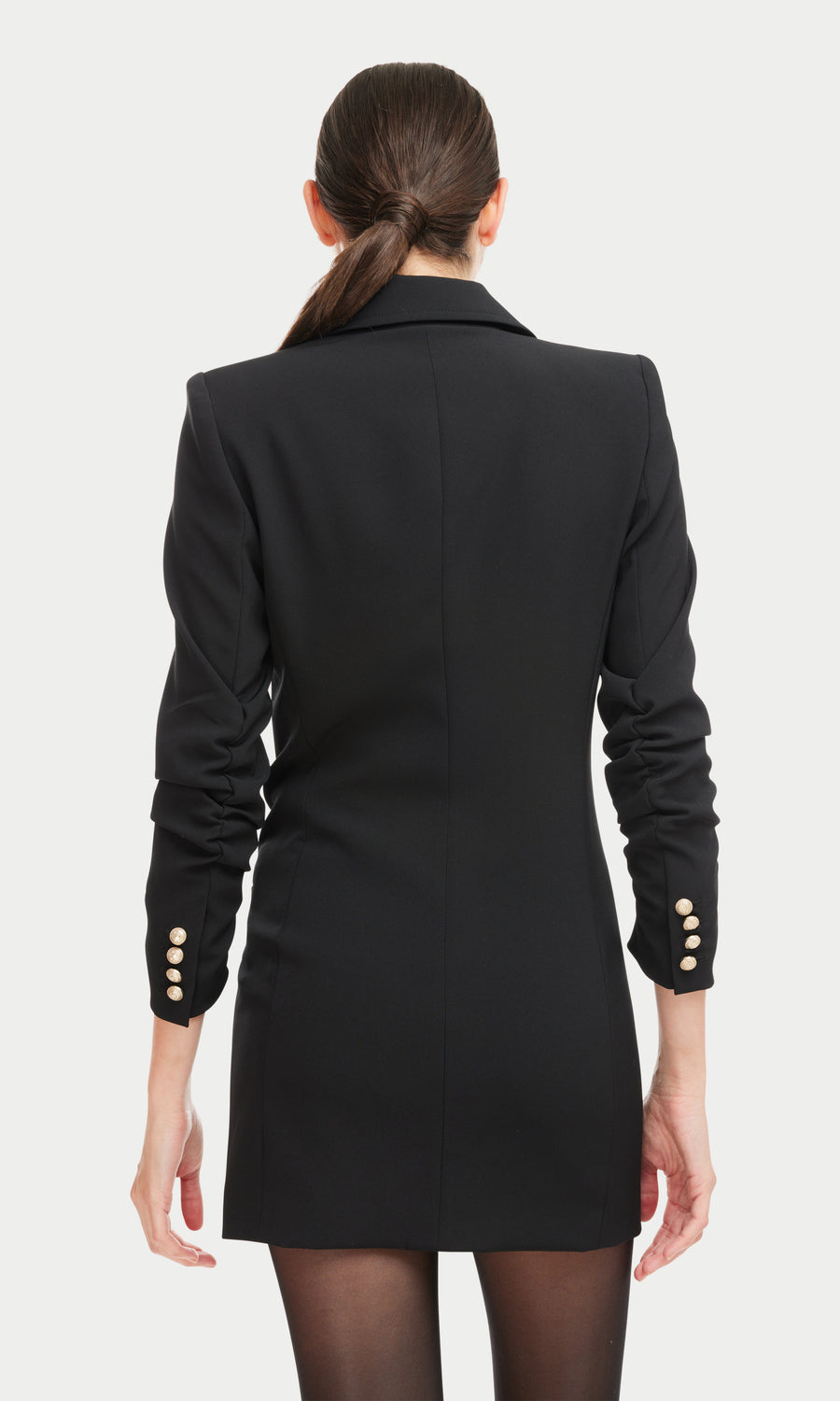 Gwen Crepe Blazer Dress - Black