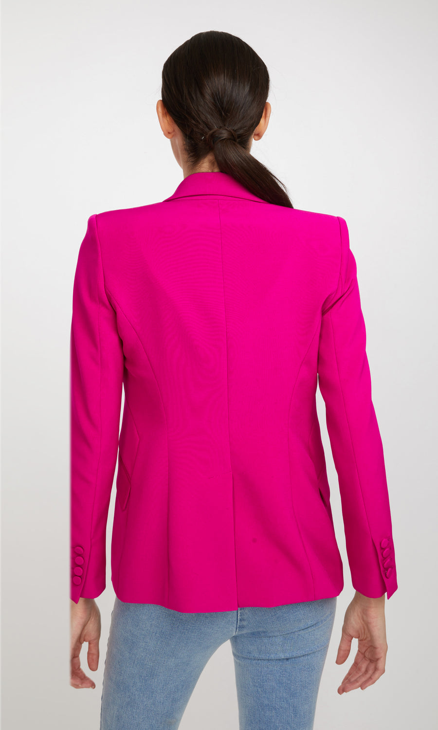 ZARA Fuchsia Double Breasted Tailored Coat XS S M L Bright Pink
