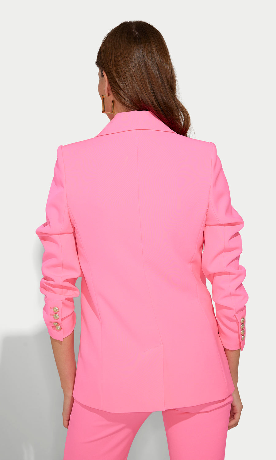 Leighton Crepe Blazer - Ultra Pink