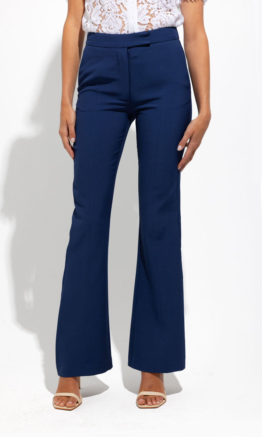 Lucca Crepe Pants - Navy