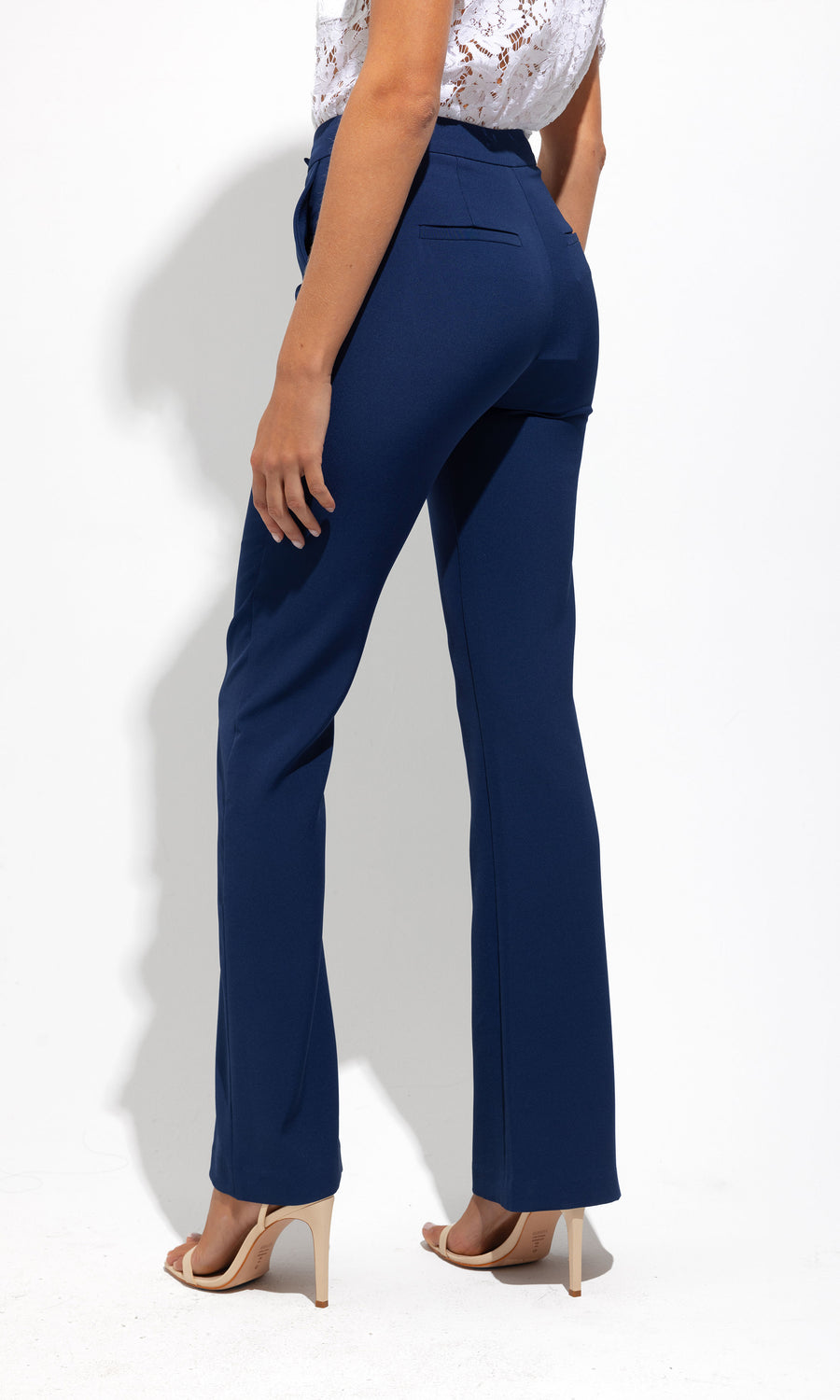 Lucca Crepe Pants - Navy
