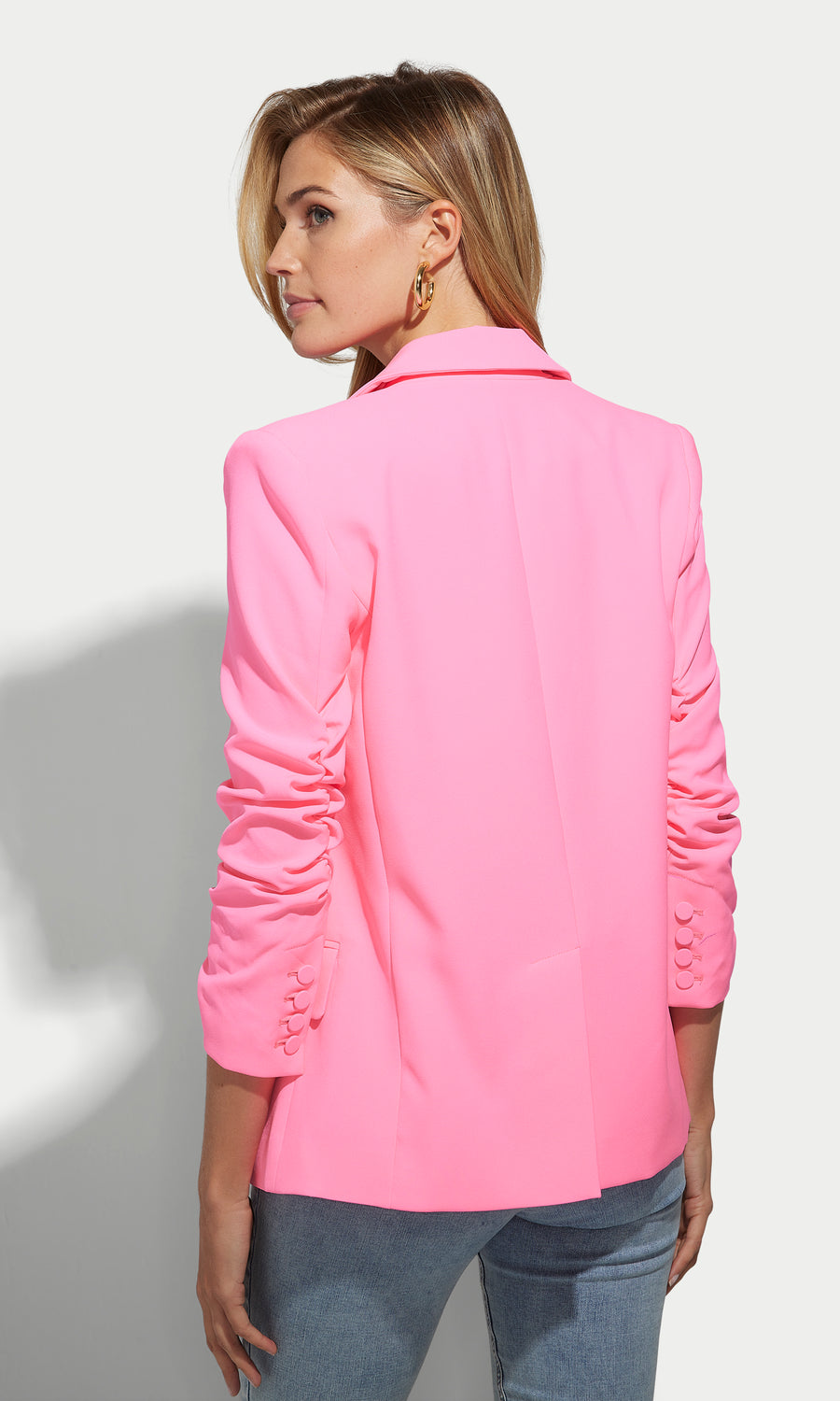 Madison Crepe Blazer - Ultra Pink 