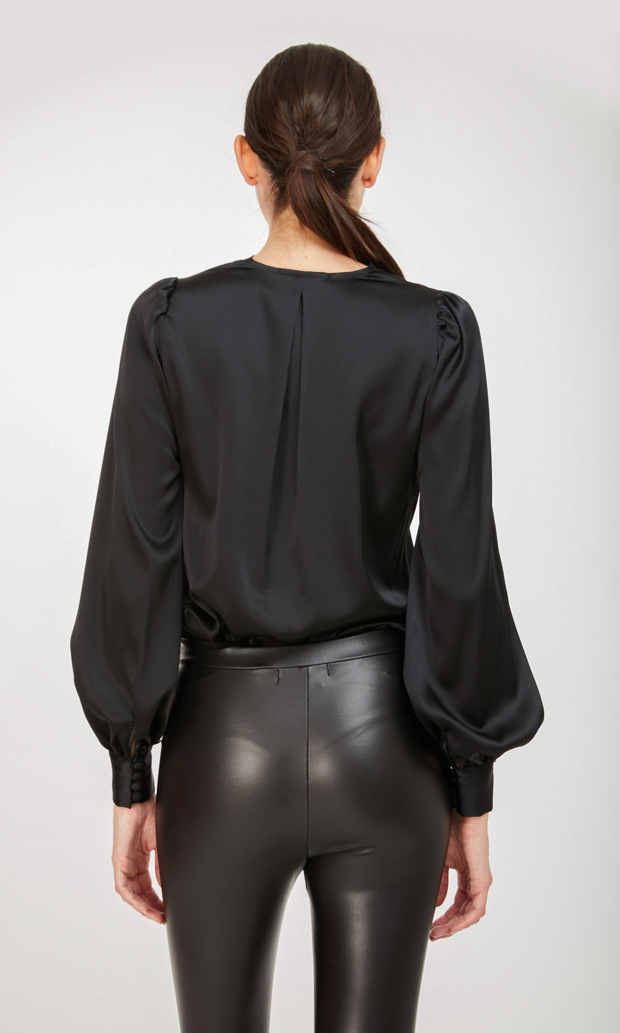 Nella Lace Combo Blouse - Black