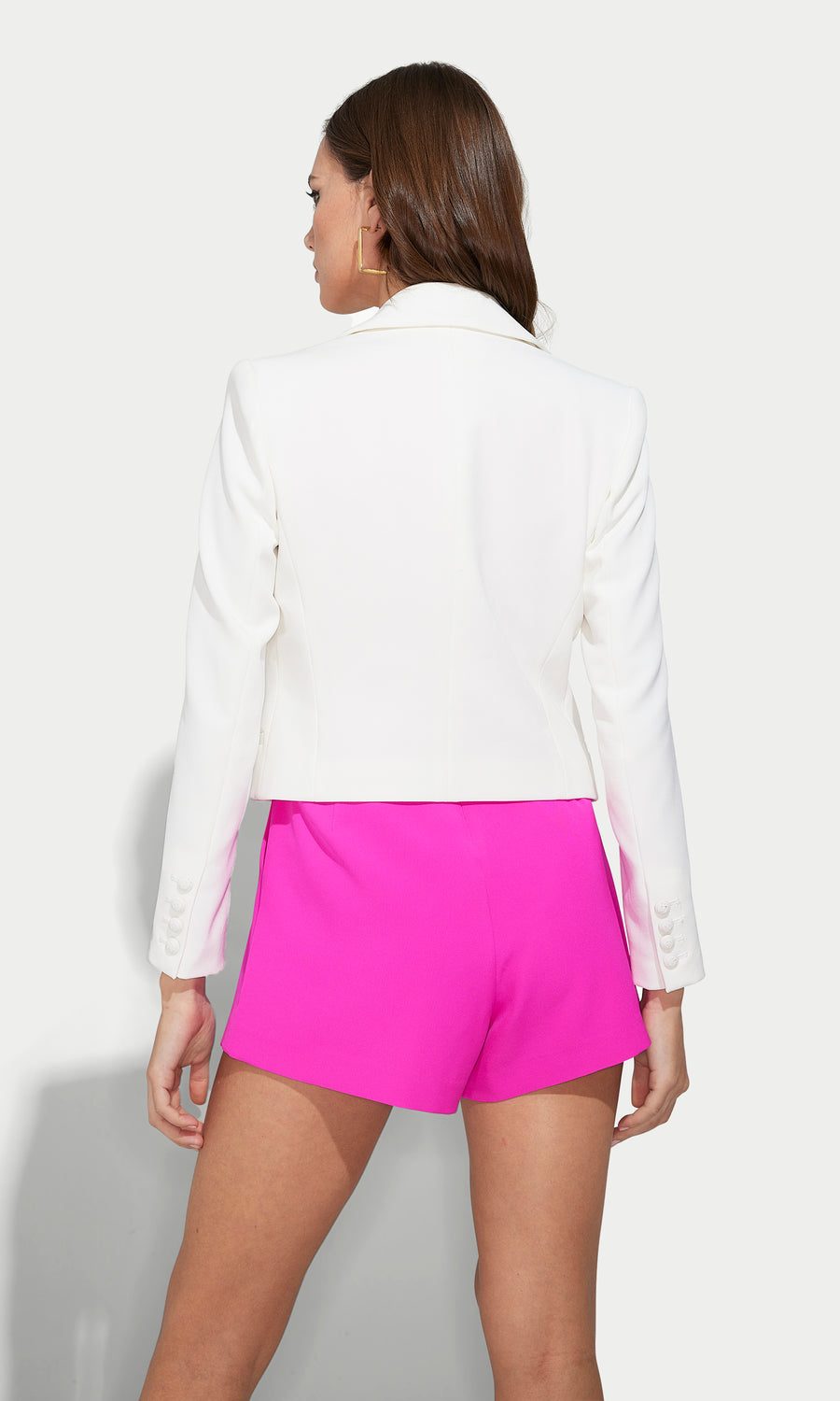 Penn Crepe Blazer - White